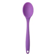 Silikon Büyük Boy Kaşık Seti, Yanmaz Yapışmaz, Çok Renkli -, Mavi, Yeşil, Mor - 27 Cm, 4 Adet Set, Bpa