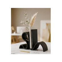 Bii Flow Modern Kıvrımlı Dekoratif Kitap Tutucu Stand Ev Aksesuarları 23x13 Cm