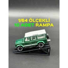 1:64 Ölçek Araba Rampası - Siyah 10 Adet