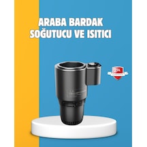 Dijital Ekranlı Akıllı Bardaklık Araç İçi Termal Isıtıcı Soğutucu Çok Renkli