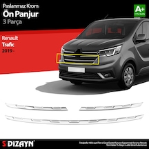 S-dizayn Renault Trafic Krom Ön Panjur 3 Prç. 2019 Üzeri