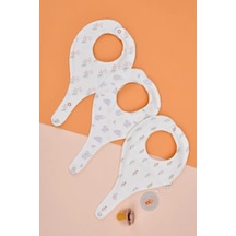 E&f Store Kız Bebek Sıvı Geçirmez Emzik Tutucu Mama Önlüğü Seti Çok Renkli