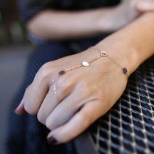 Pullu Şahmeran Bileklik Rose Gold