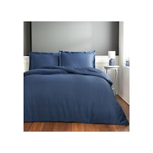 Taç 1000046906 Basic Lacivert Çift Kişilik Pamuk Saten Nevresim Takımı,200 X 220 Lacivert Diğer