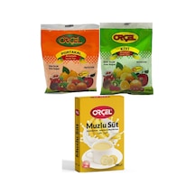Orçel MuzluSüt 200 G + Kivi 300 G+ Portakal 300 G Aromalı Oralet
