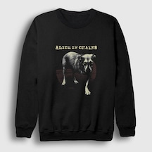 Presmono Unisex Dog Alice In Chains Sweatshirt Siyah