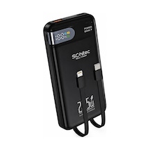Schitec Hg/pb-101 10000mah 22.5w Hızlı Şarjlı Powerbank Type-c / Lightning Kablo Dijital Göstergeli Siyah