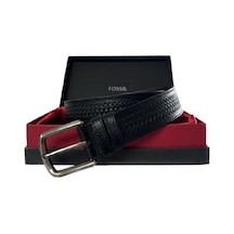 Fossil 4cm Siyah Hakiki Deri Spor Erkek Kemeri-115cm Siyah
