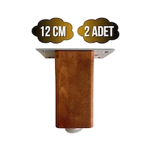 Kale Ayarlı Ahşap Ayak Mobilya Masa Ve Dolap Ayağı Ceviz Kayın/gürgen Ağacı 12cm 2 Adet Ceviz