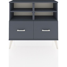 Arges Şifonyer 4 Raflı 2 Çekmeceli 88x30x80 Antrasit-antrasit Antrasit