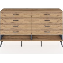 Arges Konsol 8 Çekmeceli 176x30x99 Antrasit-çam Antrasit-çam