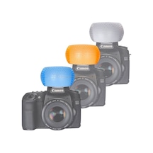 Dahili Flaş için 3 Renk Softbox Diffuser Işık Yumuşatıcı Difüzör