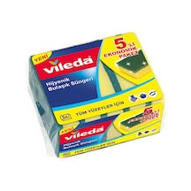 4 Adet Vileda Sünger 5'li Eko Düz Paket