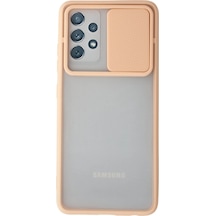 Cosmotex Newface Samsung Galaxy A52 Kılıf Palm Buzlu Kamera Sürgülü Silikon - Pembe
