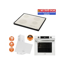 Afm Tech Ve Ferre Hh Sessiz Beyaz Vitro Elektrikli D087-SA + FC-07 + FM7701 Ankastre Set