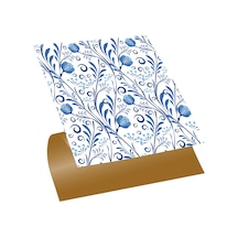 Tink Kendinden Yapışkanlı Mavi Sarmaşık Desenli Pvc Karo 30x30 Cm