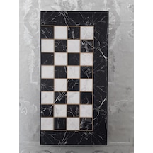 Yenigün Siyah Marble Büyük Tavla Takımı