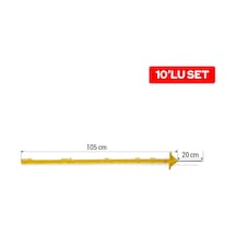 Puhu Plastik Direk 125 Cm 10 Lu Takım