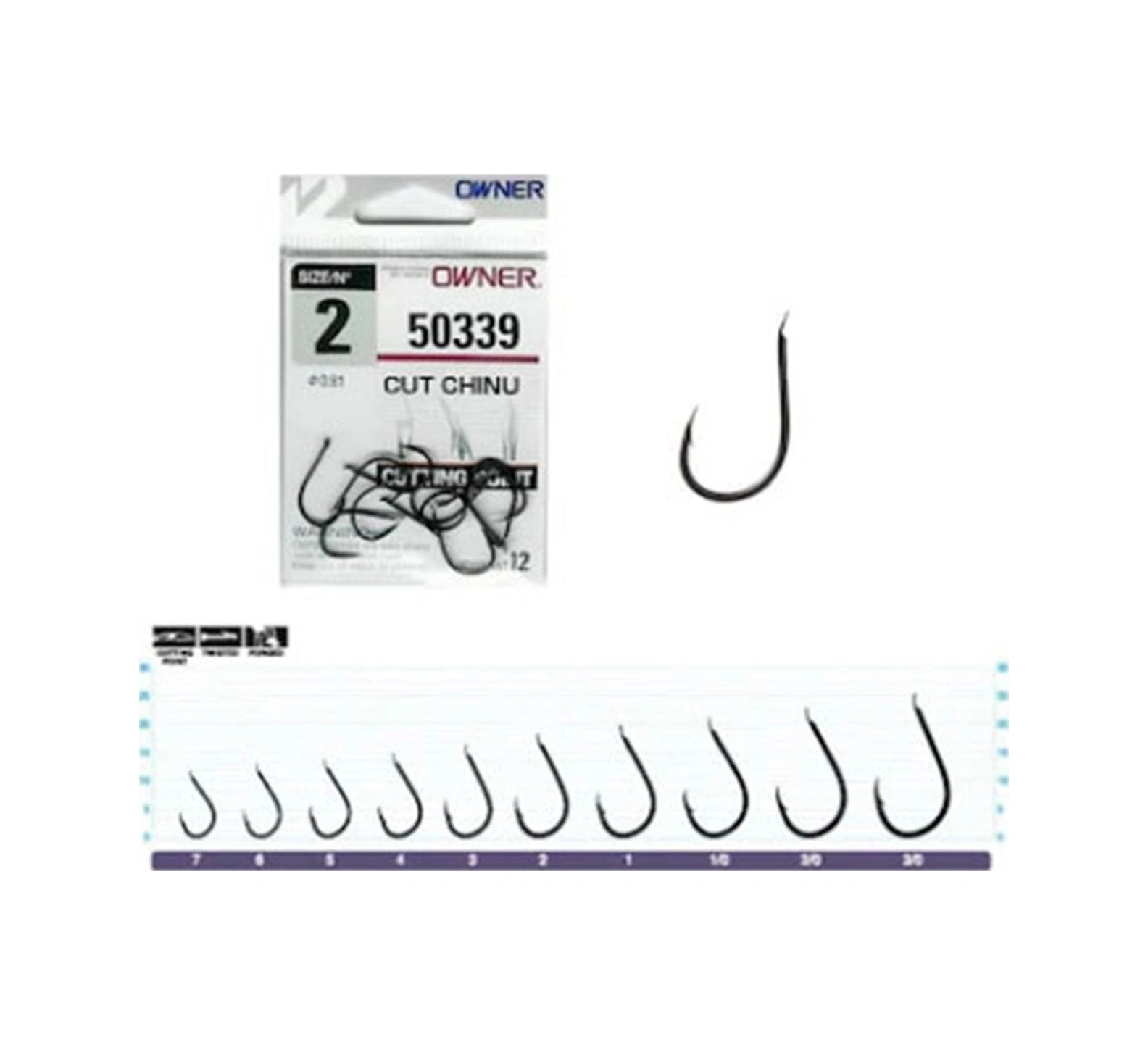 Cut Chinu 50339 Siyah Çapraz Dövme Kanca Iğne 6