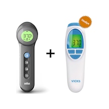 Braun BNT400 Temassız Ateş Ölçer + Vicks VNT200 Tansiyon Ölçer