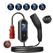 Evcharge Elektrikli Araç Taşınabilir Şarj Istasyonu 11 Kw 16a Tip-2 5x32a 5 Mt Tip2 Mobil Uygulama 11.0 KW
