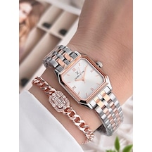 Daniel Klein Çelik Kordon 30 Mt Suya Dayanıklı Kadın Kol Saati+bileklik Bfg.13877.10 Rose Gold - Gümüş