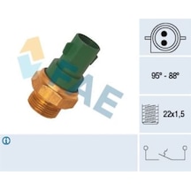 FAE 37240 Fan Müşürü 95-88 Derece Escort IV 1.8 16V 1.8Td 92- 99 Fiesta 1.0 1.4 1.6 83-89 Mondeo 1.8Td 92-00 Sıerra 1.8Td 2.3 82-93 Yesıl
