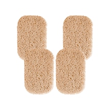 Suntek Pvc Sabun Koruyucu Kendinden Boşaltma Aksesuarı Kaymaz Sabunluk 4 Adet Bej