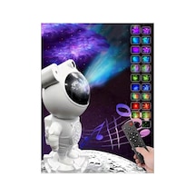 Astronot Bluetooth Hoparlör Gece Lambası Yıldız Tavan Işığı Projeksiyon Fm Radyolu
