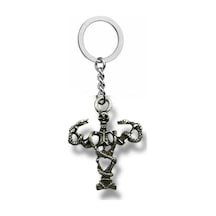 Sonsuz Güç Yılan Figürlü Sporcu İskelet Unisex Metal Anahtarlık