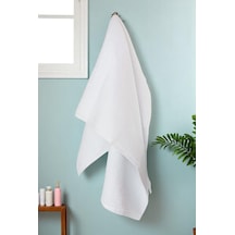 %100 Pamuk Yumuşak Dokulu Tüy Dökmez El Yüz Ve Abdest Havlusu 50 X 90 Cm - Beyaz Beyaz