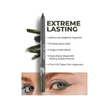Uzun Süre Kalıcı Suya Dayanıklı Akma, Dağılma Yapmayan Yeşil Göz Kalemi - Extreme Khaki 0