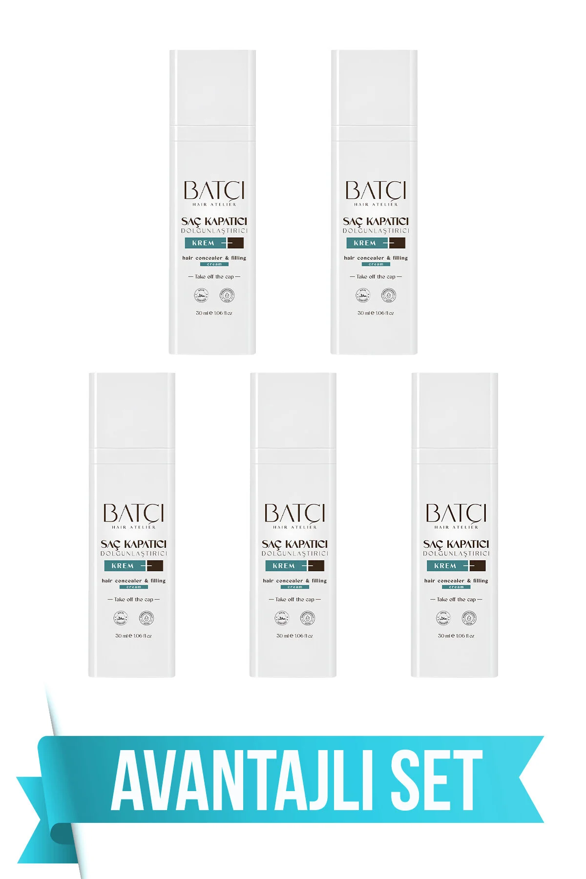 Saç Kapatıcı Dolgunlaştırıcı Sıvı Krem 30 Ml 5 Adet 1 Adet Tarak Hediyeli