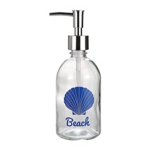 Cam Sıvı Sabunluk,Plaj Yazılı 7x7x20cm 360ml