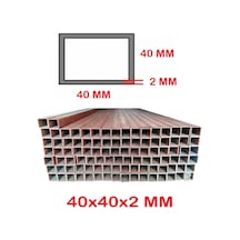 Boyalı 2mt 40 X 40 X 2 Mm Kutu Profil Boru Metal 40x40x2 Demir