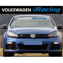 Volkswagen Racing Ön Cam Sticker Yapıştırması Araba Sticker