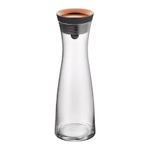 Basic Cam Su Sürahisi, 1 L, Kapaklı, Silikon Kapaklı, Akıllı Kapak Teknolojisi, Bakır