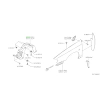 Nissan Almera 2000-2002 Ön Çamurluk Davlumbazı Sağ Oem No: 638424m710