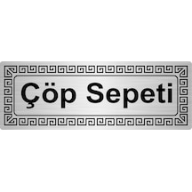 Çöp Sepeti 7Cmx20Cm Metal Yönlendirme Levhası Gümüş Renk Metal