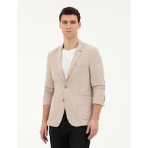 Pierre Cardin Bej Esnek Fit Blazer Ceket