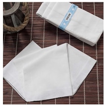 Teksin El Yüz Cep Mendili Beyaz 12 Li Paket 36x36 Cm Tm Beyaz Desenli