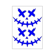 A4 Sticker 113 Tek Paket Çoklu Sticker Joker Mavi