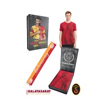 Galatasaray Lisanslı Aslan Baskılı T-shirt + Şal Kaşkol Set Ahşap Kutulu 105 Kırmızı