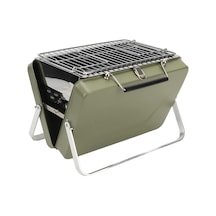 Taşınabilir Portatif Mangal - Katlanabilir Evrensel Çanta Tipi Kömürlü Barbekü Izgarası, Kompakt Katlanır Kamp Tipi Bahçe Piknik Ev Tipi Barbekü Seti Yeşil Diğer