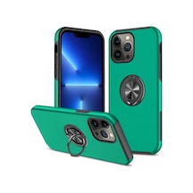 Apple İphone 13 Pro Kılıf Elit Yüzüklü Kapak - Yeşil 0.2M-Çok Renkli
