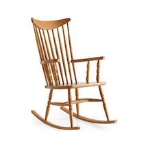 Willlow Rocker Ahşap Sallanır Sandalye Natürel