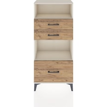 Hyperion Dolap 2 Raflı 3 Çekmeceli 60x44x134 Aytaşı-çam Antrasit