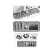 Ers Elastik Mutfak Banyo Musluk Matı Düzenleyici Kaydırmaz Taban Organizer Lavabo Kenar Matı Çok Renkli
