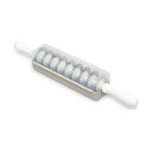 30 Cm Paslanmaz Çelik Mantı Merdanesi Pratik Hamur Kesme Merdanesi, Eşit Boy Mantı Açma Ve Kesme Aleti 50 x 22