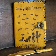 Çocuk Gelişim Uzmanına Deri Defter